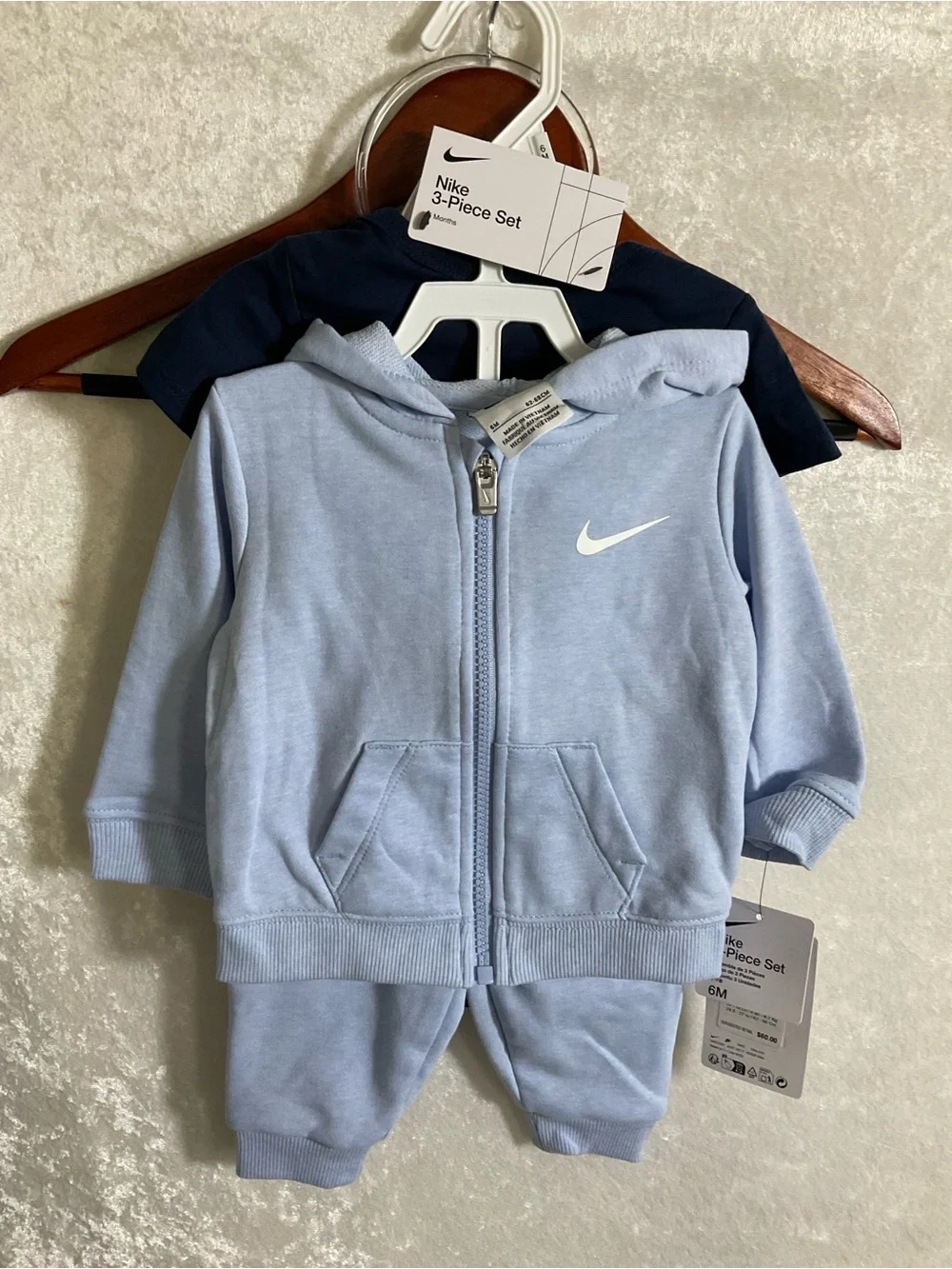 Nike Light Blue Baby Infant Hoodie & Joggers Set